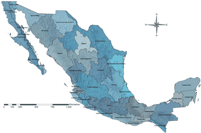 Regiones Hidrológicas en México